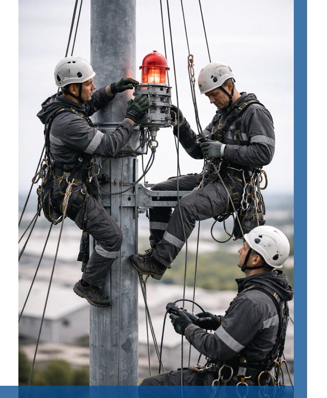 Монтаж заградительных огней в Каспийске от 8654 р. | ВЫСОТНИК-Ксп