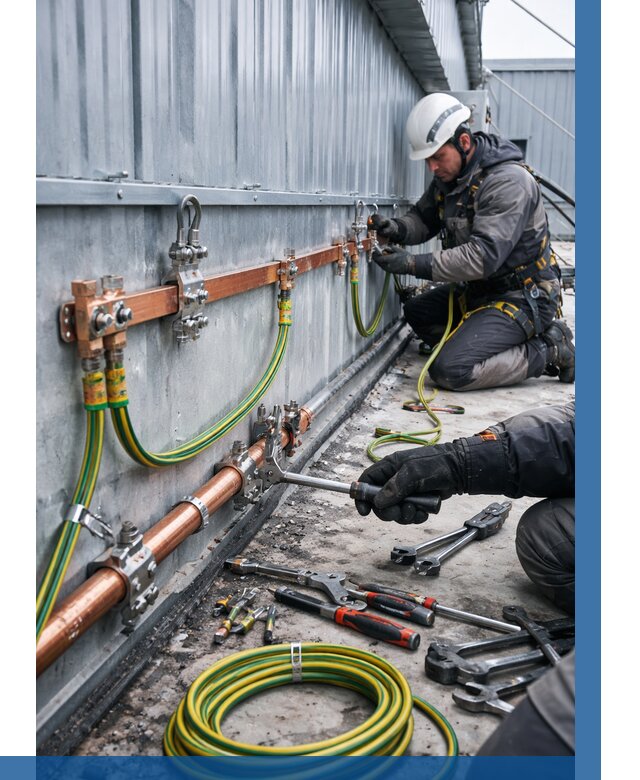 Монтаж заземления здания в Каспийске от 25453 р. | ВЫСОТНИК-Ксп