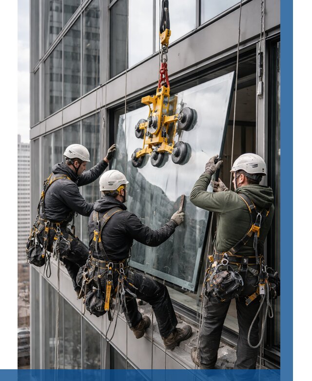 Фасадное остекление зданий под ключ в Каспийске от 10181 р. | ВЫСОТНИК-Ксп