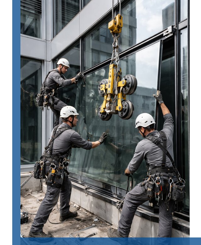 Структурное остекление фасадов в Каспийске монтаж и обслуживание