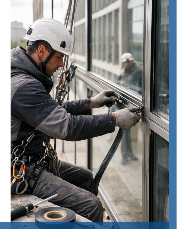 Ремонт витражных конструкций в Каспийске от 3563 р. | ВЫСОТНИК-Ксп