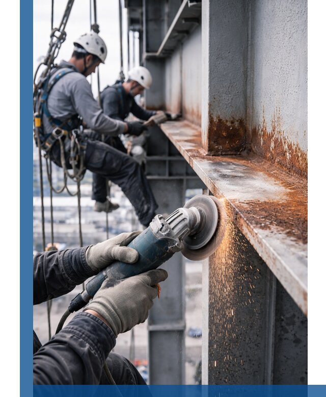 Зачистка металла от ржавчины и подготовка поверхностей в Каспийске