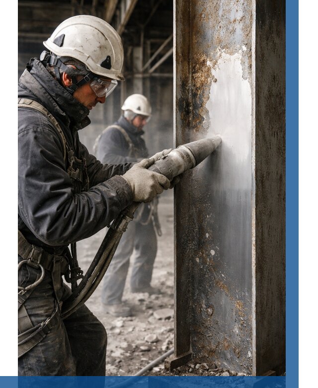 Удаление старой краски с металла в Каспийске от 458 р. | ВЫСОТНИК-Ксп