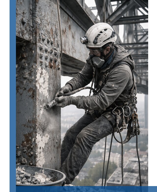 Удаление старой краски с металлических конструкций в Каспийске