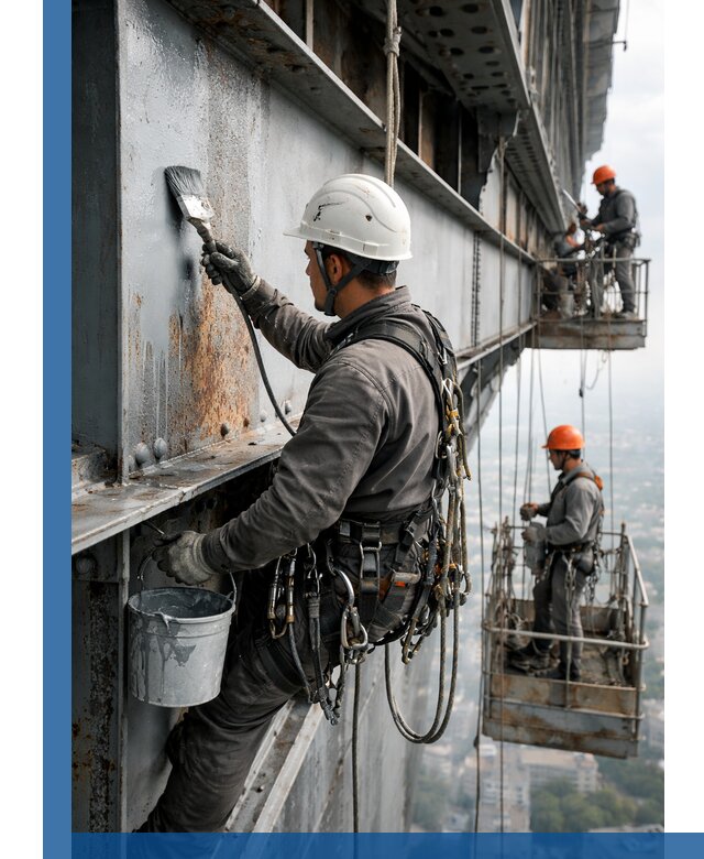 Покраска металлоконструкций на высоте в Каспийске профессионально