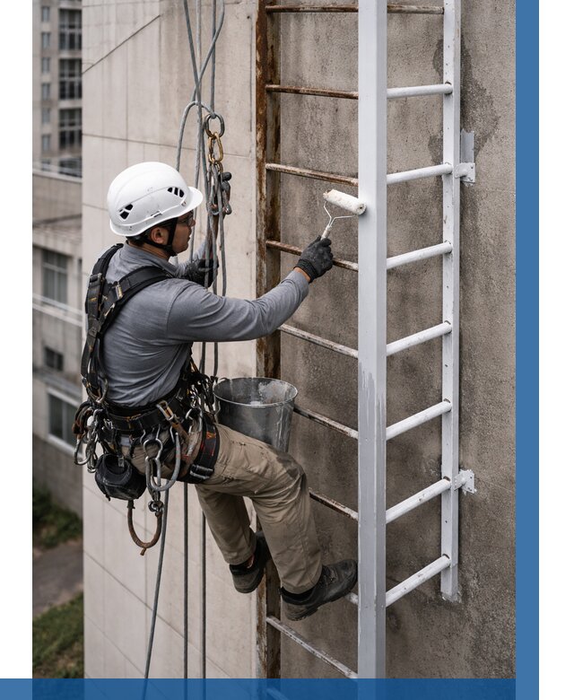 Покраска пожарных лестниц в Каспийске от 4581 р. | ВЫСОТНИК-Ксп