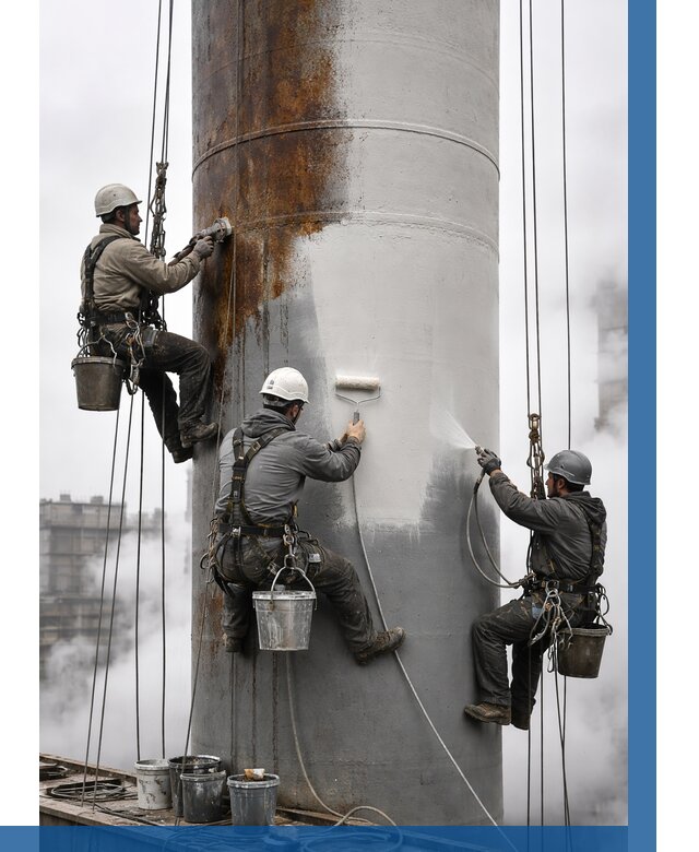 Покраска дымовых труб в Каспийске от 8654 р. | ВЫСОТНИК-Ксп