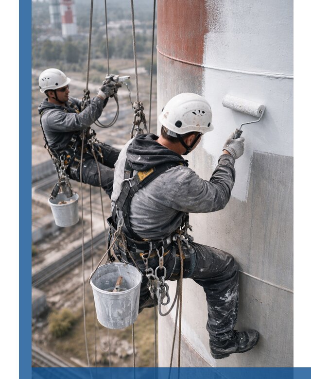 Покраска дымовых труб в Каспийске: антикоррозийная защита и восстановление