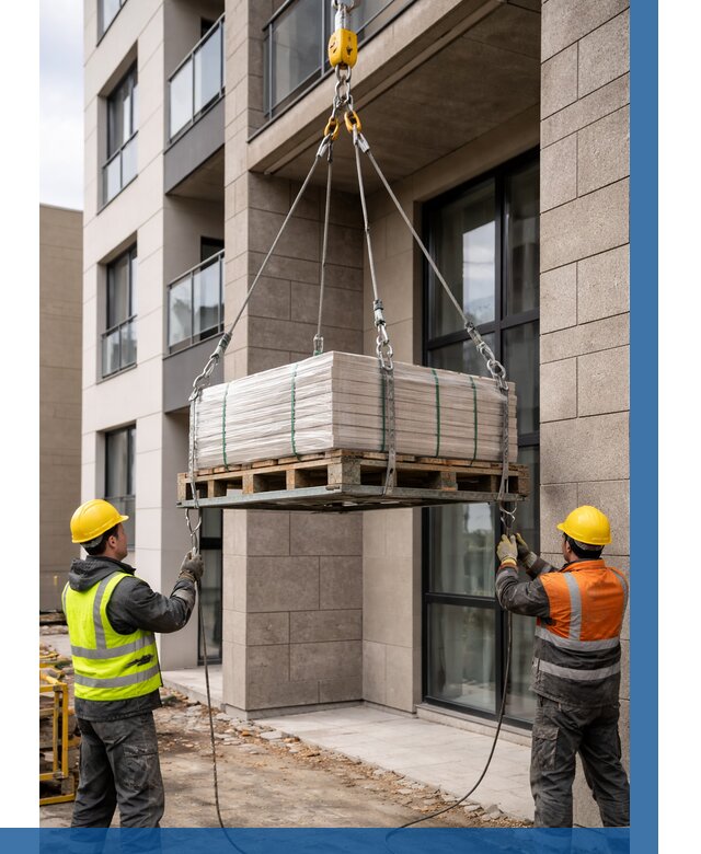 Подъем керамогранита на этаж в Каспийске от 3563 р. | ВЫСОТНИК-Ксп