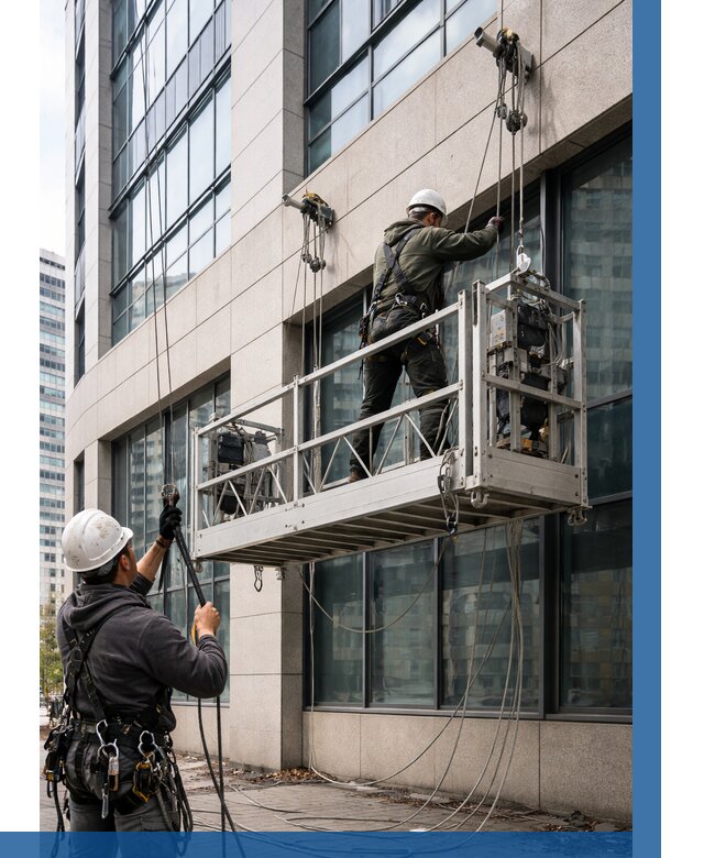 Монтаж и подъем фасадной люльки в Каспийске от 12217 р. | ВЫСОТНИК-Ксп