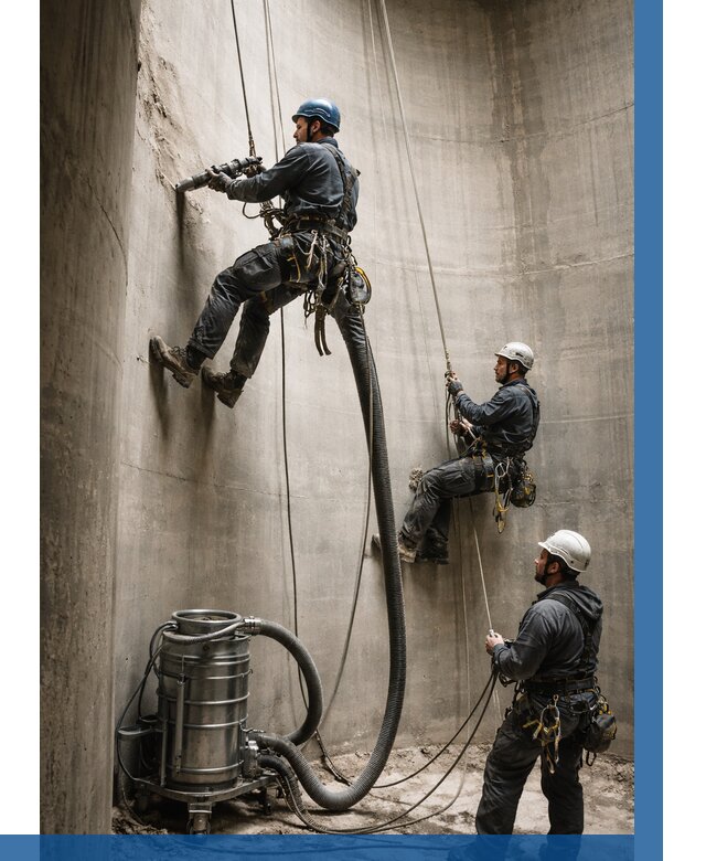 Зачистка силосов в Каспийске от 4581 р. Договор и смета ВЫСОТНИК-Ксп