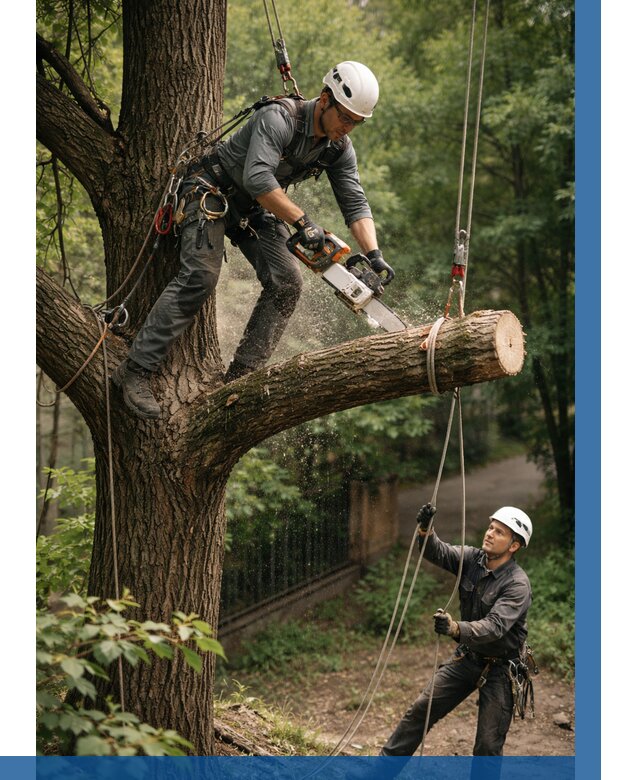 Спил деревьев альпинистами в Каспийске от 8145 р. | ВЫСОТНИК-Ксп