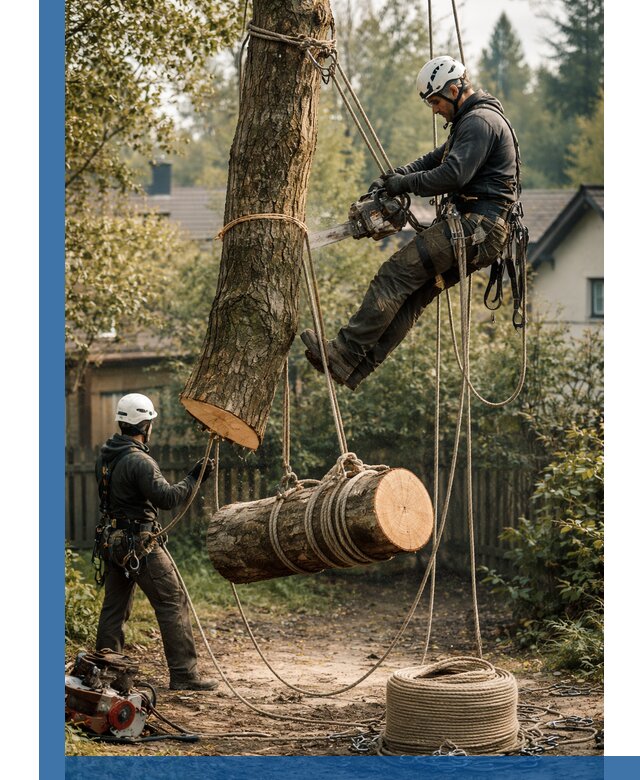Валка деревьев частями в Каспийске, безопасно и аккуратно