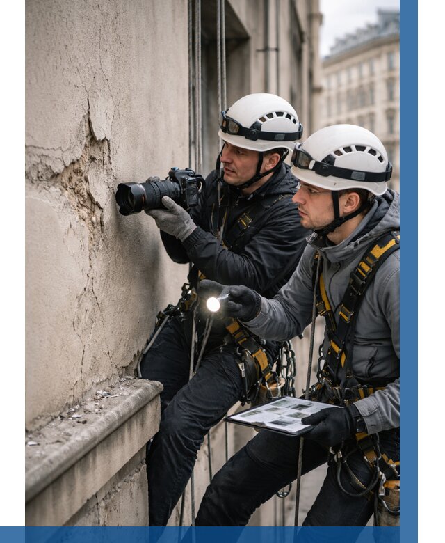 Фотофиксация дефектов фасада в Каспийске от 4581 р. | ВЫСОТНИК-Ксп