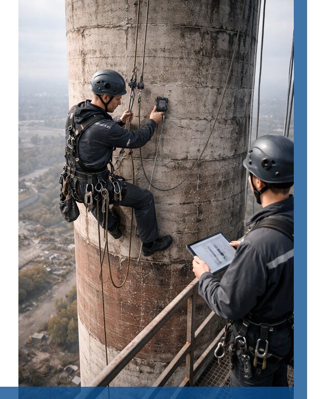 Обследование дымовой трубы в Каспийске от 8145 р. | ВЫСОТНИК-Ксп