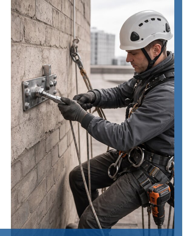 Установка анкерных точек в Каспийске от 3563 р. | ВЫСОТНИК-Ксп