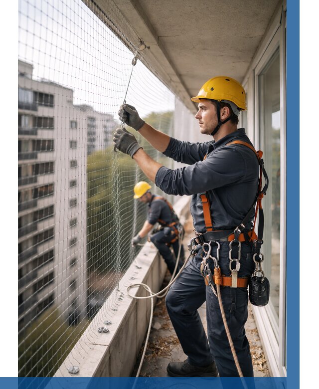 Монтаж сетки от птиц в Каспийске от 4581 р. | ВЫСОТНИК-Ксп