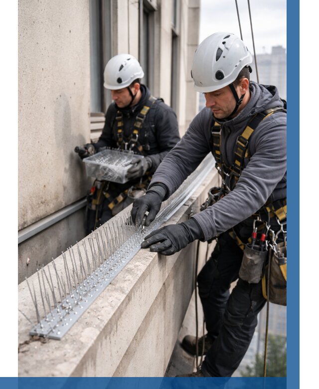 Установка шипов от птиц в Каспийске от 865 р. | ВЫСОТНИК-Ксп